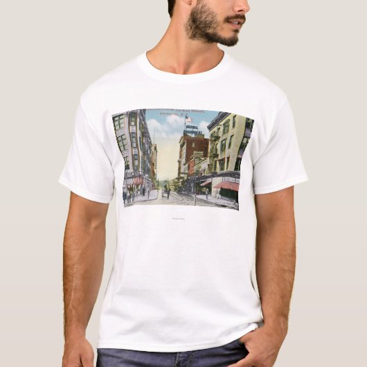 South Center Street Uitzicht van Hotel Mohawk T-shirt (Voorkant)