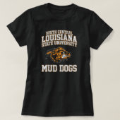 South Central Louisiana State University Mud Dogs T-shirt (Design voorkant)