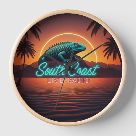 South Coast Live Radio Muur Klok (Voorkant)