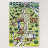 South Congress Downtown Austin Texas Fun Map Legpuzzel (Verticaal)