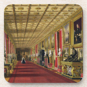 South Corridor, Windsor Castle, 1838 (chromolitho) Bier Onderzetter