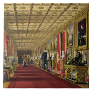 South Corridor, Windsor Castle, 1838 (chromolitho) Tegeltje