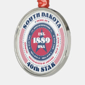 South Dakota 40e staat kerstversiering Metalen Ornament (Links)