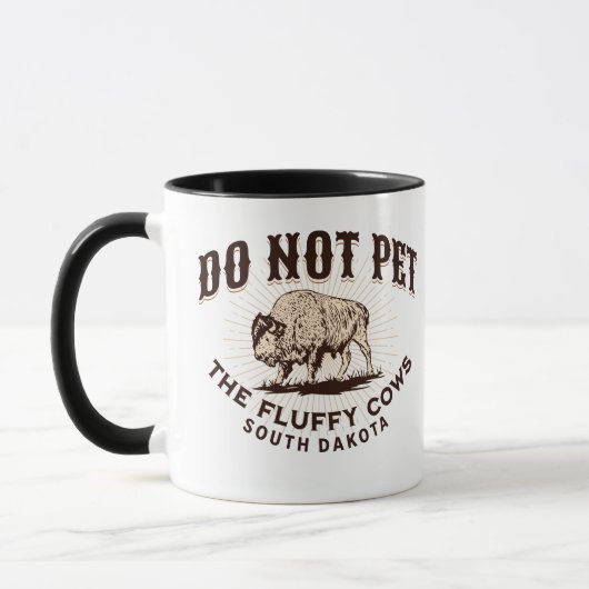 South Dakota: Aai de Fluffy Koeien Bison Niet Mok (Links)