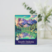 South Dakota | Anime Style Cel Shaded Briefkaart (Staand voorkant)