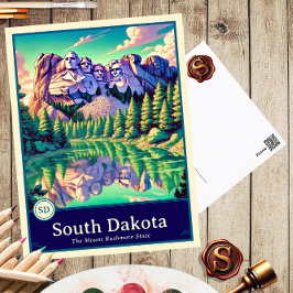 South Dakota | Anime Style Cel Shaded Briefkaart