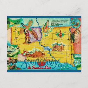 South Dakota-ansichtkaart Briefkaart
