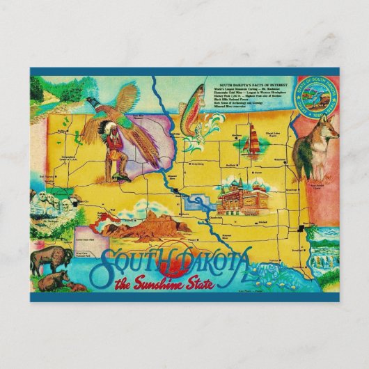South Dakota-ansichtkaart Briefkaart (Voorkant)