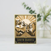 South Dakota | Art. Deco Briefkaart (Staand voorkant)
