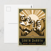 South Dakota | Art. Deco Briefkaart (Voorkant / Achterkant)