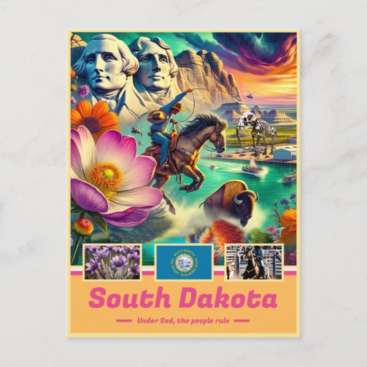 South Dakota Avontuur Historische Landschappen Briefkaart (Voorkant)