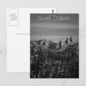 South Dakota B/W briefkaart (Voorkant / Achterkant)