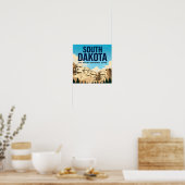 South Dakota Badlands Black Hills Mount Rushmore Poster (Keuken)