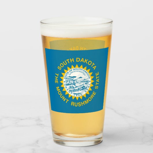 SOUTH DAKOTA BIERGLAS GLAS (Voorkant gevuld)
