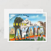 South Dakota  Big Letters Briefkaart (Voorkant / Achterkant)