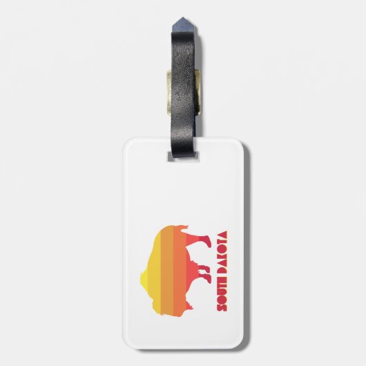 South Dakota Bison Bagagelabel (Achterkant verticaal)