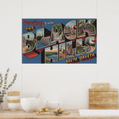 South Dakota - Black Hills - Large Letter Sceners Poster (Keuken)