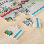 South Dakota Briefkaart Kaart Jigsaw Puzzel (Zijkant)