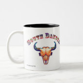South Dakota Buffalo Skulls Tweekleurige Koffiemok (Links)