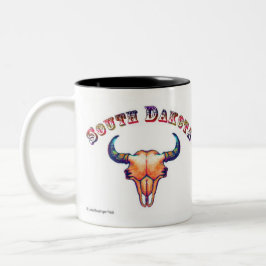 South Dakota Buffalo Skulls Tweekleurige Koffiemok