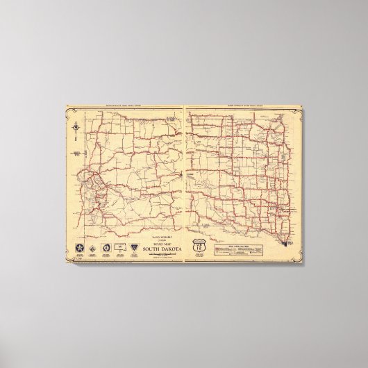 South Dakota Canvas Afdruk (Voorkant)