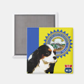 South Dakota Cavalier King Charles Spaniel Magneet (Voorkant / Achterkant)