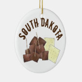 South Dakota Chislic Cubed Meat Crackers SD Foodie Keramisch Ornament (Rechts)