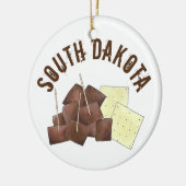 South Dakota Chislic Cubed Meat Crackers SD Foodie Keramisch Ornament (Links)