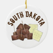 South Dakota Chislic Cubed Meat Crackers SD Foodie Keramisch Ornament (Achterkant)