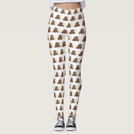South Dakota Chislic Cubed Meat Crackers SD Foodie Leggings (Voorkant)