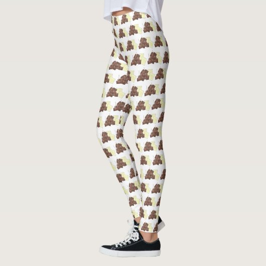 South Dakota Chislic Cubed Meat Crackers SD Foodie Leggings (Links)