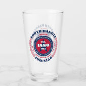 South Dakota Circular Typography Design Glas (Achterkant)