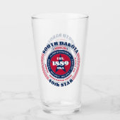 South Dakota Circular Typography Design Glas (Voorkant)