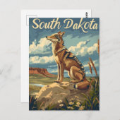 South Dakota Coyote Briefkaart (Voorkant / Achterkant)