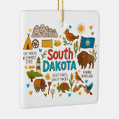 South Dakota Custom Family Trip Keepsake Christmas Keramisch Ornament (Rechts)