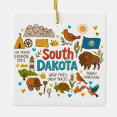 South Dakota Custom Family Trip Keepsake Christmas Keramisch Ornament (Voorkant)