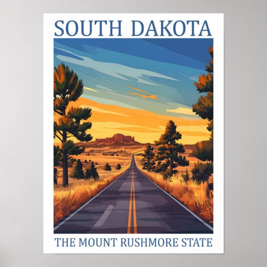 South Dakota de Mount Rushmore Staat USA Reizen  Poster (Voorkant)