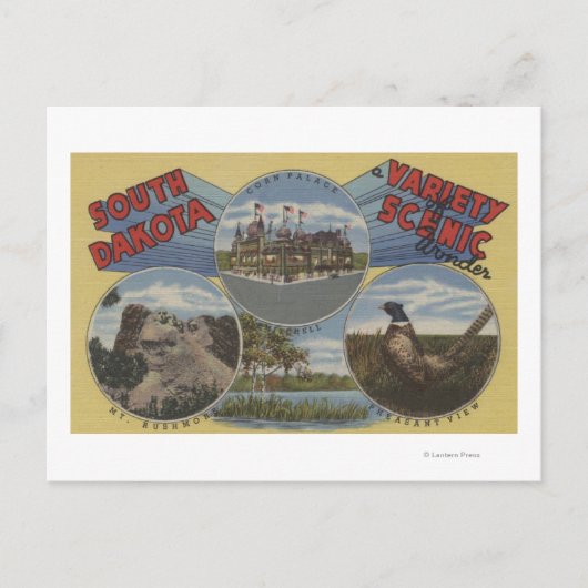 South Dakota - Diverse Schilderachtig Wonder Briefkaart (Voorkant)