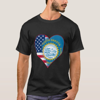 South Dakota en Aeric en Flag Fusion gemengd T-shirt