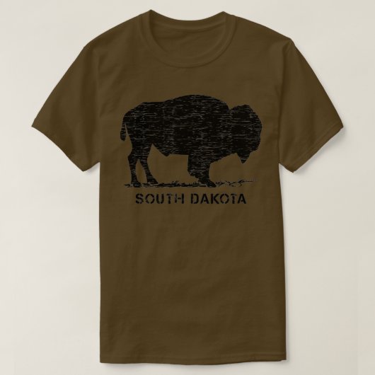 South Dakota en American Buffalo Bison T-shirt (Design voorkant)
