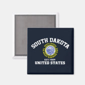 South Dakota Est 1889 USA State Independence Day Magneet (Voorkant / Achterkant)