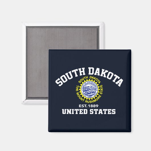 South Dakota Est 1889 USA State Independence Day Magneet (Voorkant / Achterkant)