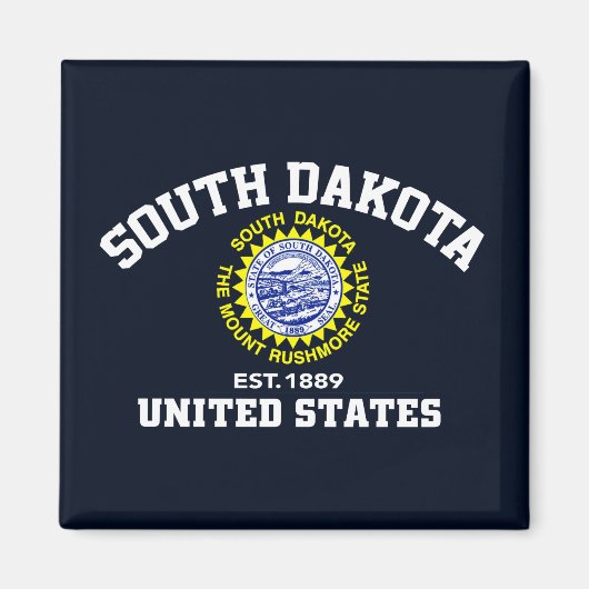 South Dakota Est 1889 USA State Independence Day Magneet (Voorkant)