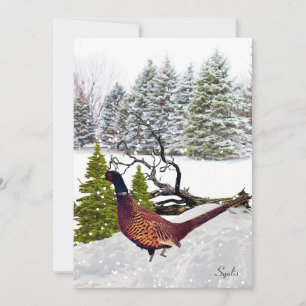 South Dakota Fazant Kerstkaart Kaart