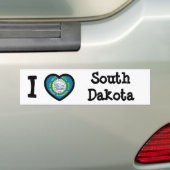 South Dakota Flag Bumpersticker (Op auto)