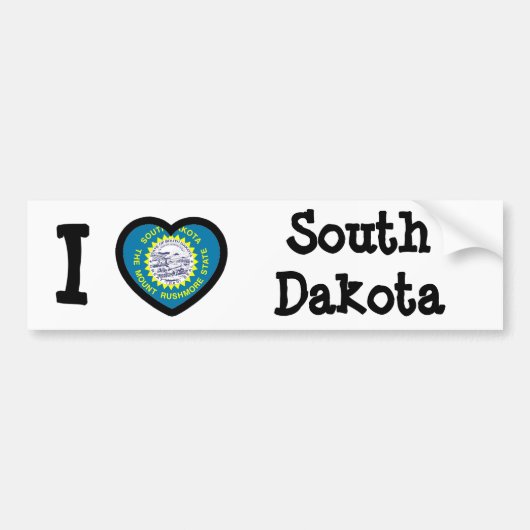 South Dakota Flag Bumpersticker (Voorkant)