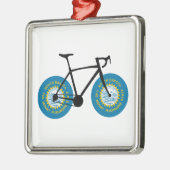 South Dakota Flag Cycling Metalen Ornament (Links)