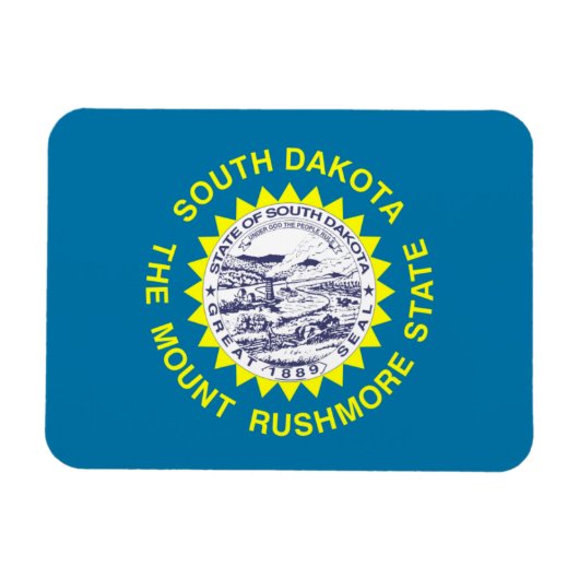 South Dakota Flag Magneet (Horizontaal)