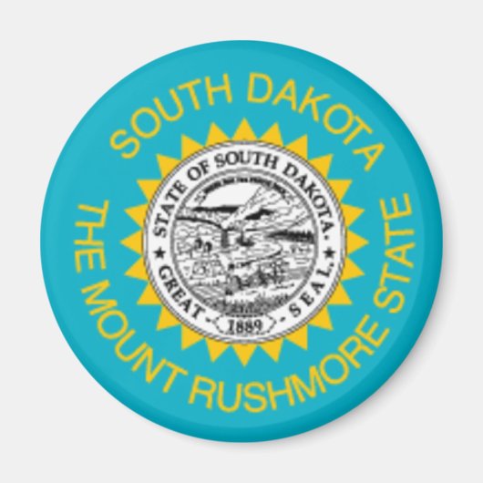 South Dakota Flag Magnet (Voorkant)