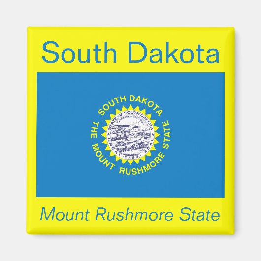 South Dakota Flag Magnet (Voorkant)
